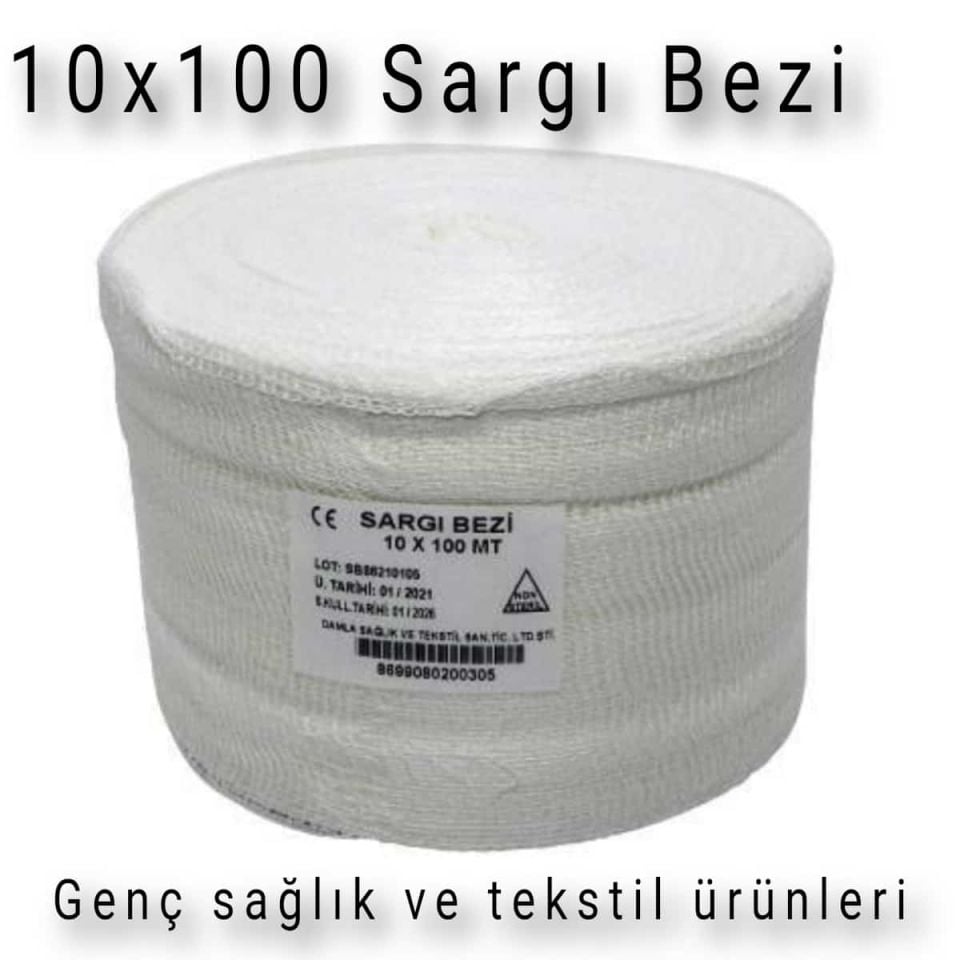 Sargı Bezi Rulo 10cm X 100 mt'lik