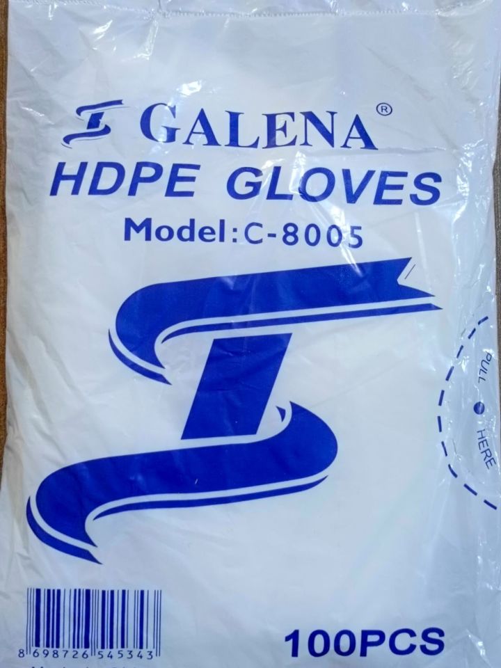 Şeffaf Poşet.PET Eldiven (100'lü - Paket)