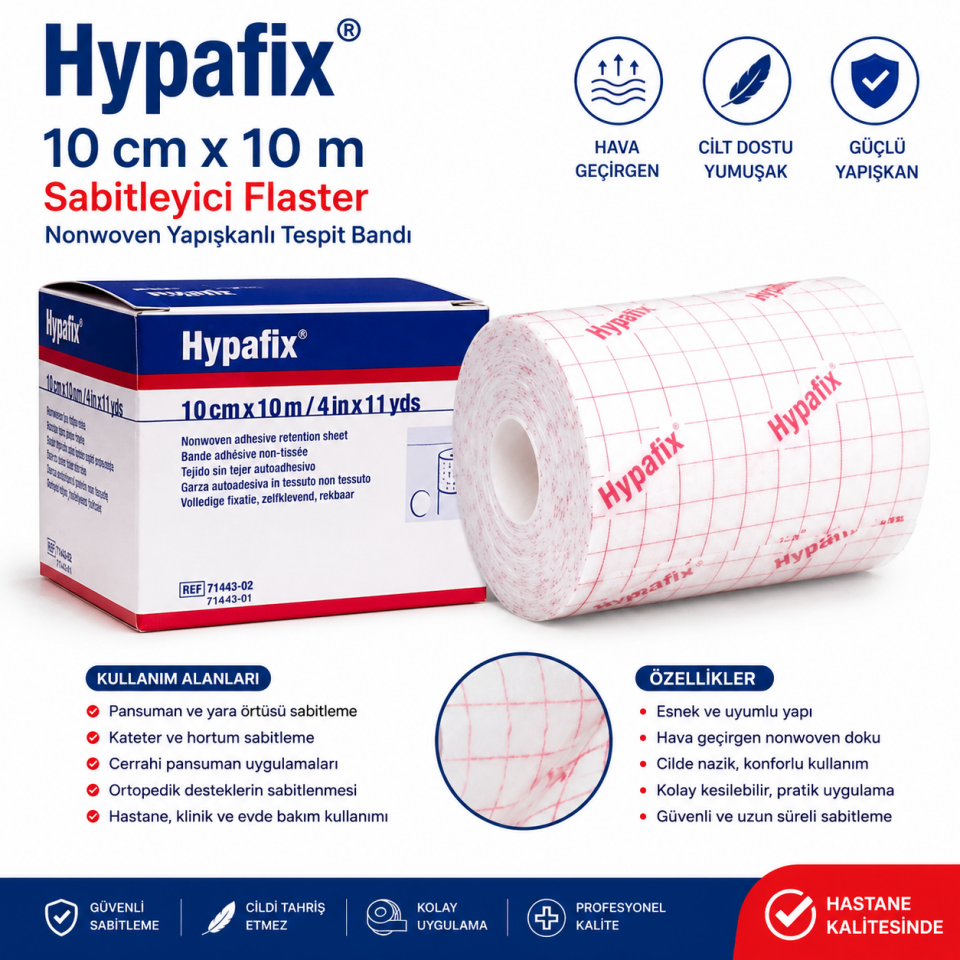 Hypafix Sargı Tutucu Şerit Flaster 10cm X 10m