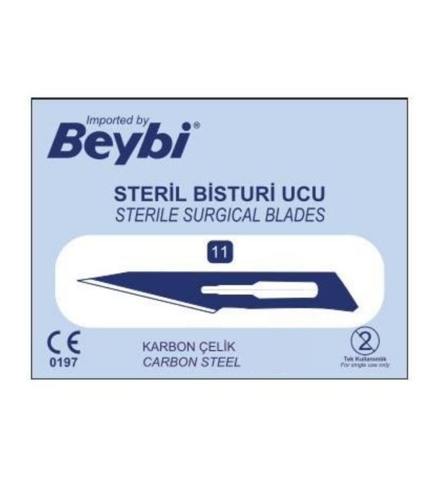 Beybi,11 NUMARA  Bistüri Ucu Steril (100 Adet)