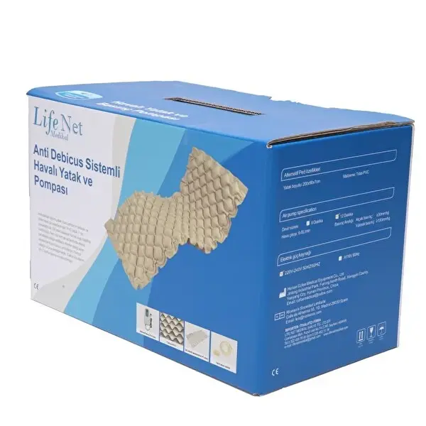 Life Net Medikal Havalı Hasta Yatağı (Baklava Dilimli & Ayarlanabilir Motorlu)