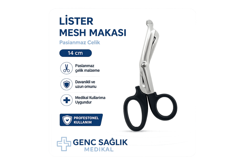 14 cm Küt Uçlu Çelik Flaster Makası