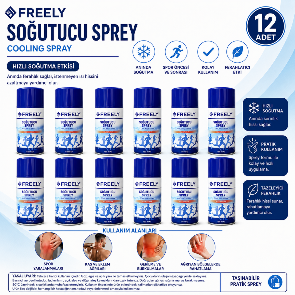 Freely Soğutucu Sprey 150 ml 12 adet