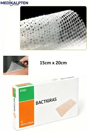 Bactigras 15cm x 20cm Antiseptik Parafinli Pansuman Örtüsü