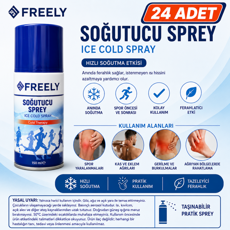 Freely Soğutucu Sprey 150 ml 24 adet