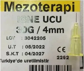 Genject Mezoterapi Iğne Ucu 30g/4mm