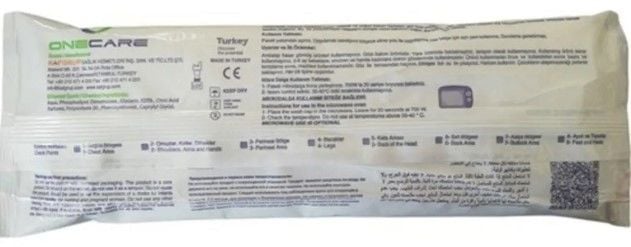 OneCar Bariyer Kremli  Vücut Temizleme Mendili '50'li