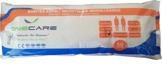 OneCar Bariyer Kremli  Vücut Temizleme Mendili '50'li
