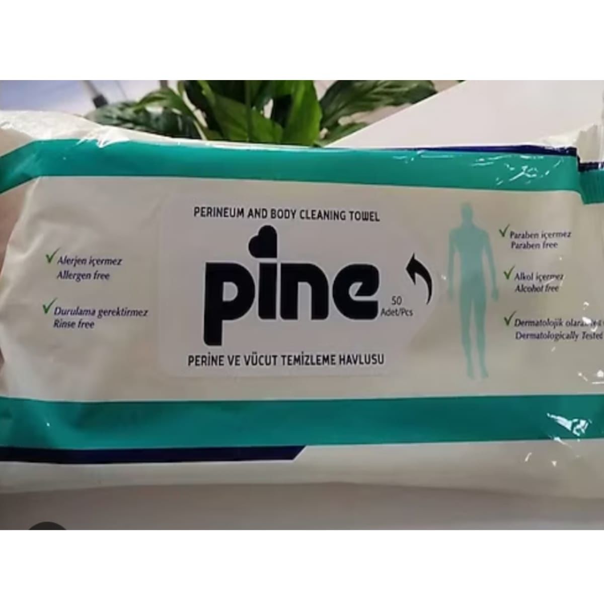 Pine Alkolsüz Hasta Perine Ve Vücut Temizleme Havlusu (50 li paket))
