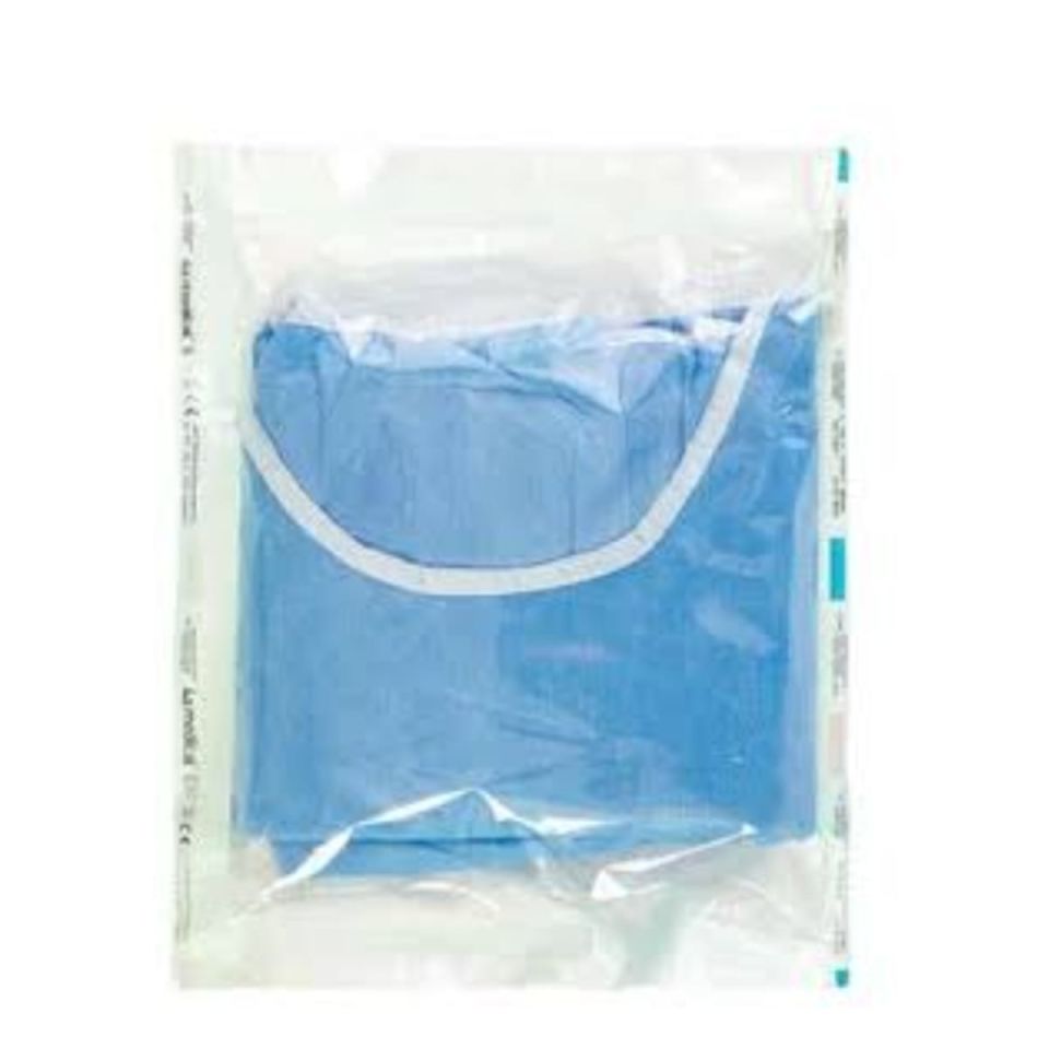 Steril Sms Önlük 40 gr Mavi Uzunkol BOX