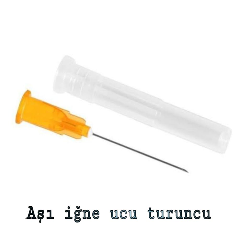 AŞI iğne ucu turuncu ( 500 Adet) Ayset