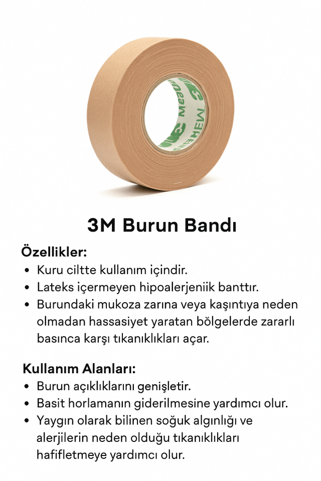 3M MİCROPORE BURUN BANDI 1,25CM X 9,1CM