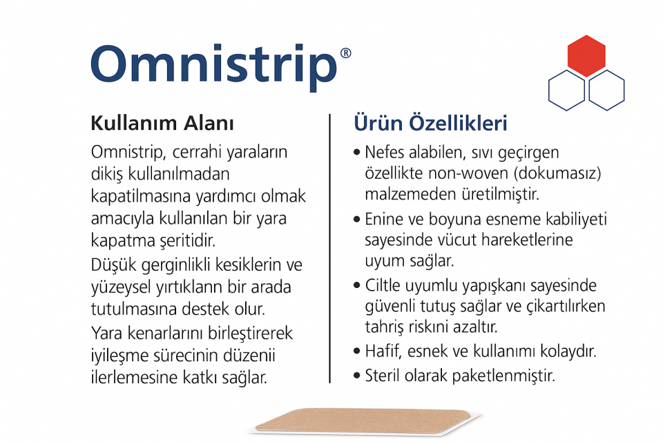 OMNİSTRİP  STERİL YARA KAPAMA ŞERİDİ  6MM X 101 MM (HARTMANN)