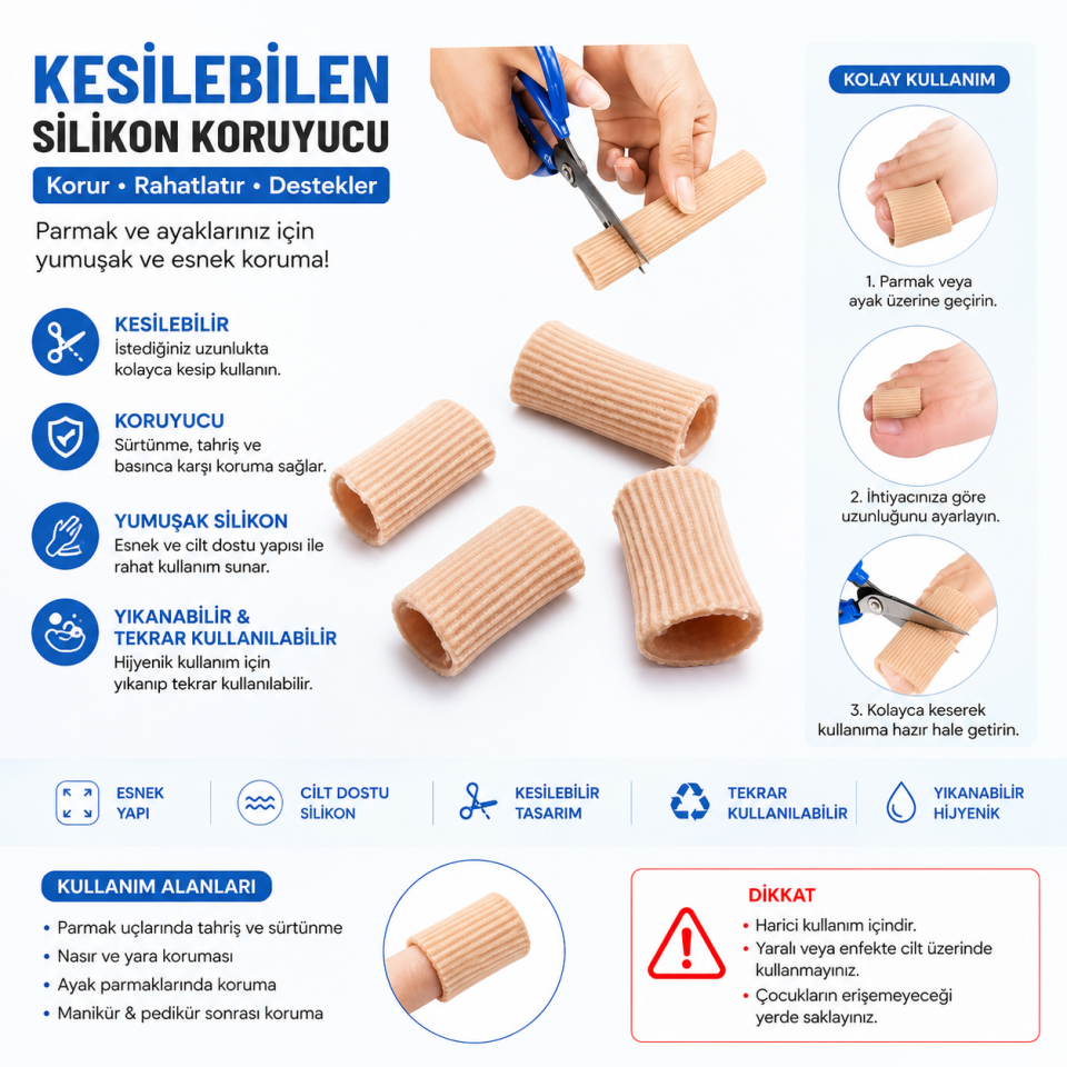 Kesilebilir Silikon Koruyucu