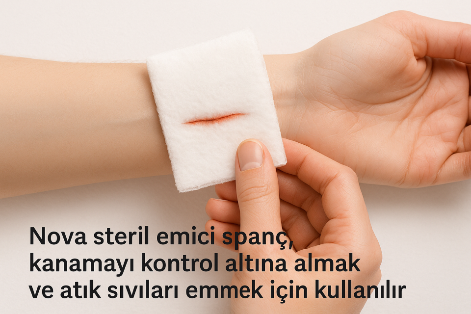 NOVA STERİL EMİCİ SPANÇ 7,5 CM 7,5 CM