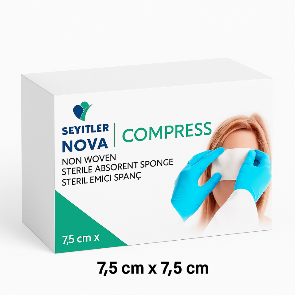 NOVA STERİL EMİCİ SPANÇ 7,5 CM 7,5 CM 4 KAT