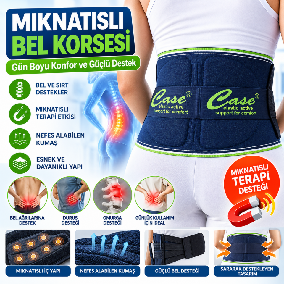 MIKNATISLI BEL KORSESİ (X-XXL)