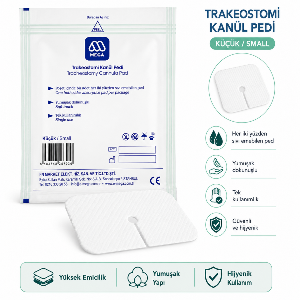 Trakeostomi Kanül Pedi Orta Boy (Medium) MEGA