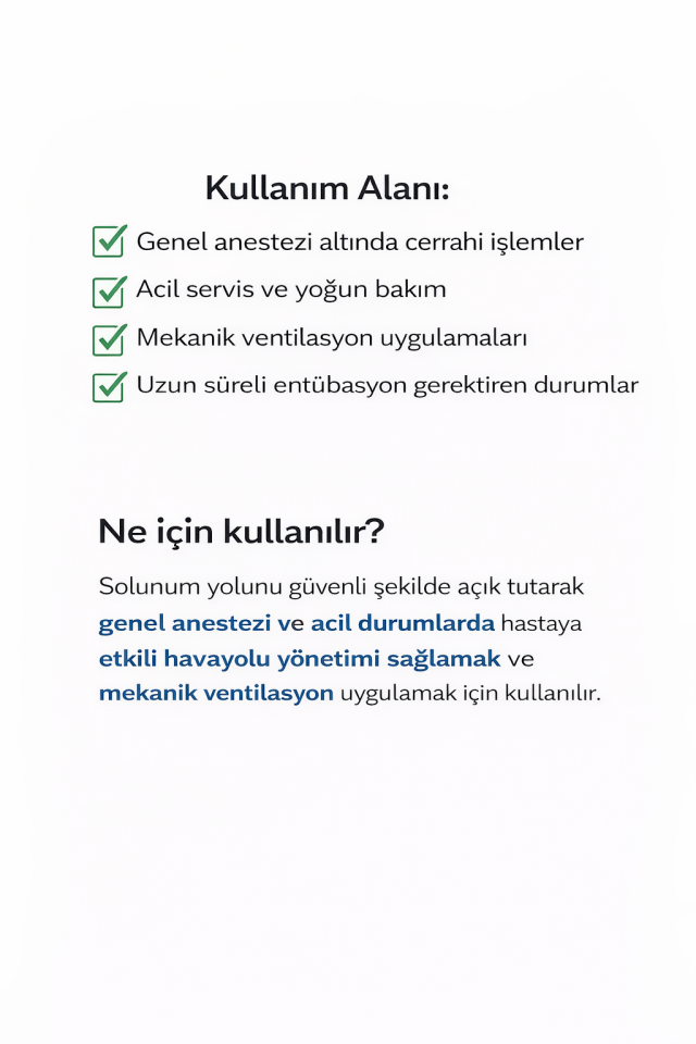 GALENA ENDOTRAKEAL TÜP KAFLI NO:8,0