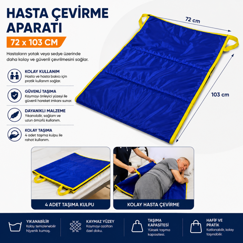 Hasta Çevirme Aparatı 72x103 cm – Hasta Pozisyonlandırma
