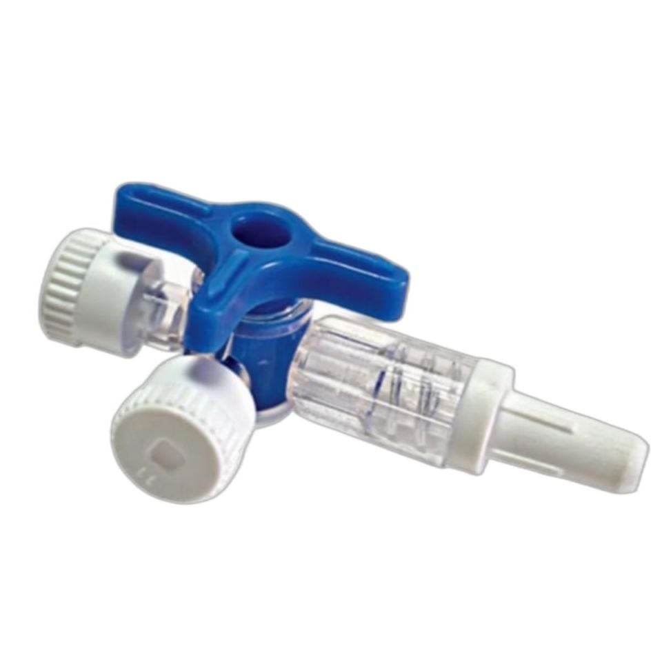 Üçyollu Musluk Mavi 3-Way Stopcock Steril Tek Kullanımlık EASYFLOW