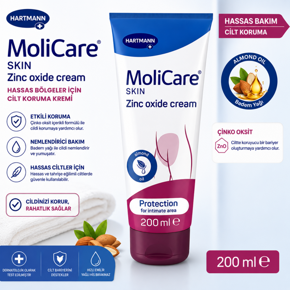 Hartmann MoliCare Skin 200 ml Çinko Oksitli Cilt Koruyucu Krem