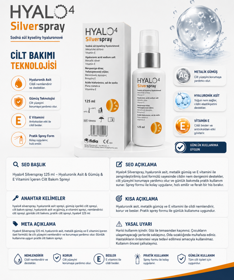 Hyalo4 Gümüş sprey 125 ml