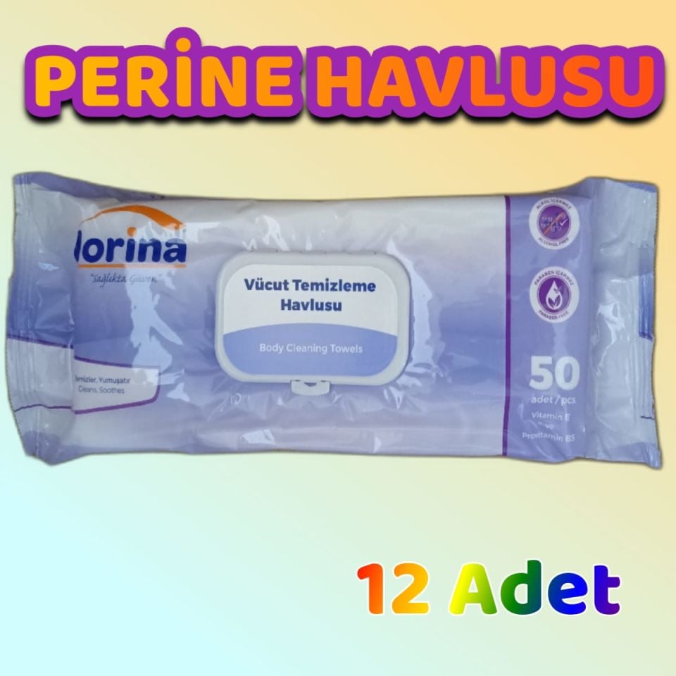 Lorina Vücut Temizleme Havlusu .12'Li Paket(perina havlusu )