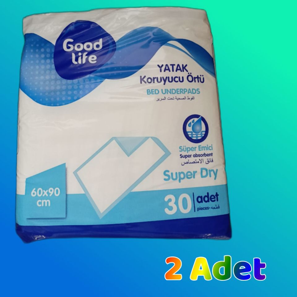 GoodLife Yatak Koruyucu serme bez  60x90 (60 Adet -2 Paket)