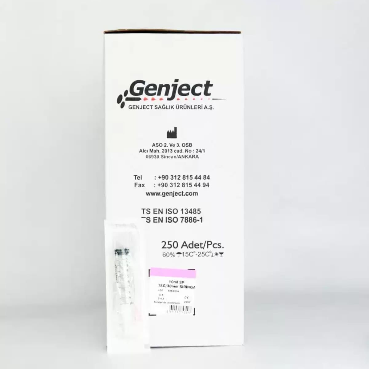 Genject 10cc 3P Pembe Uç Enjektör( 250'li)