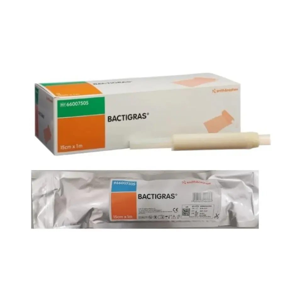 Bactigras 15cmx1m Antiseptik Parafinli Yara Örtüsü – Klorheksidinli Tül Sargı Bezi