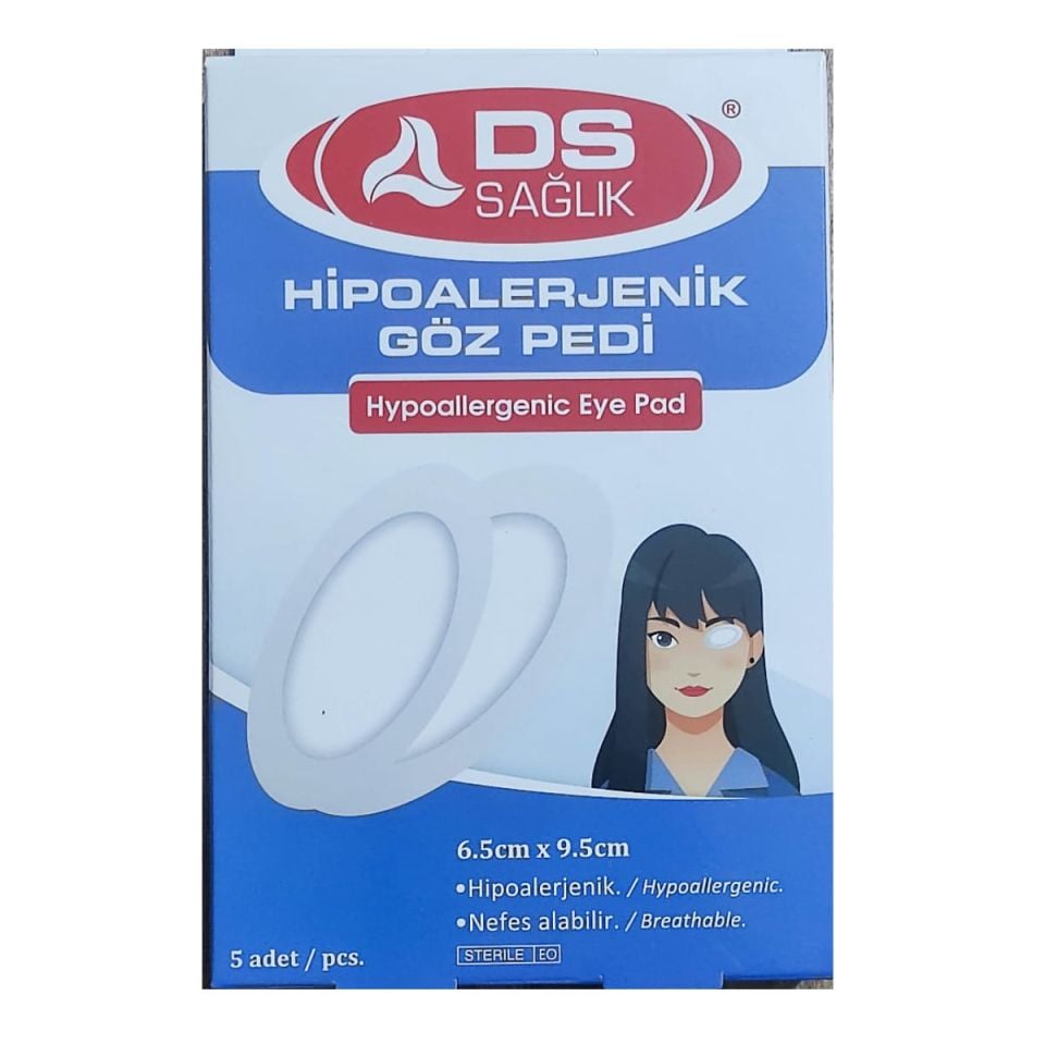 Steril Hipoalerjenik Göz Pedi Yetişkin 6,5 x 9,5 cm 5’li Paket