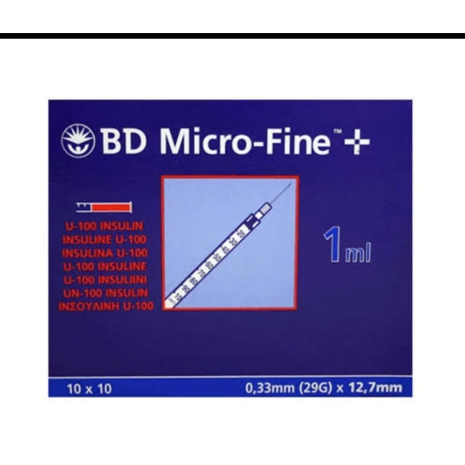 BD Micro-Fine Enjektör 1 ml 0,33×12,7 mm 100 Adet