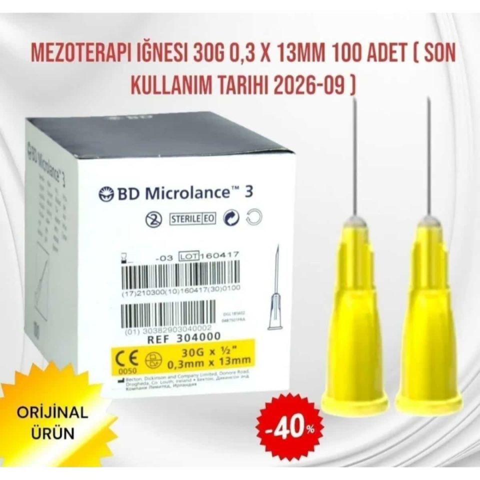 Bd Microlance Sarı, Mezoterapi İğne Ucu 30g 13mm