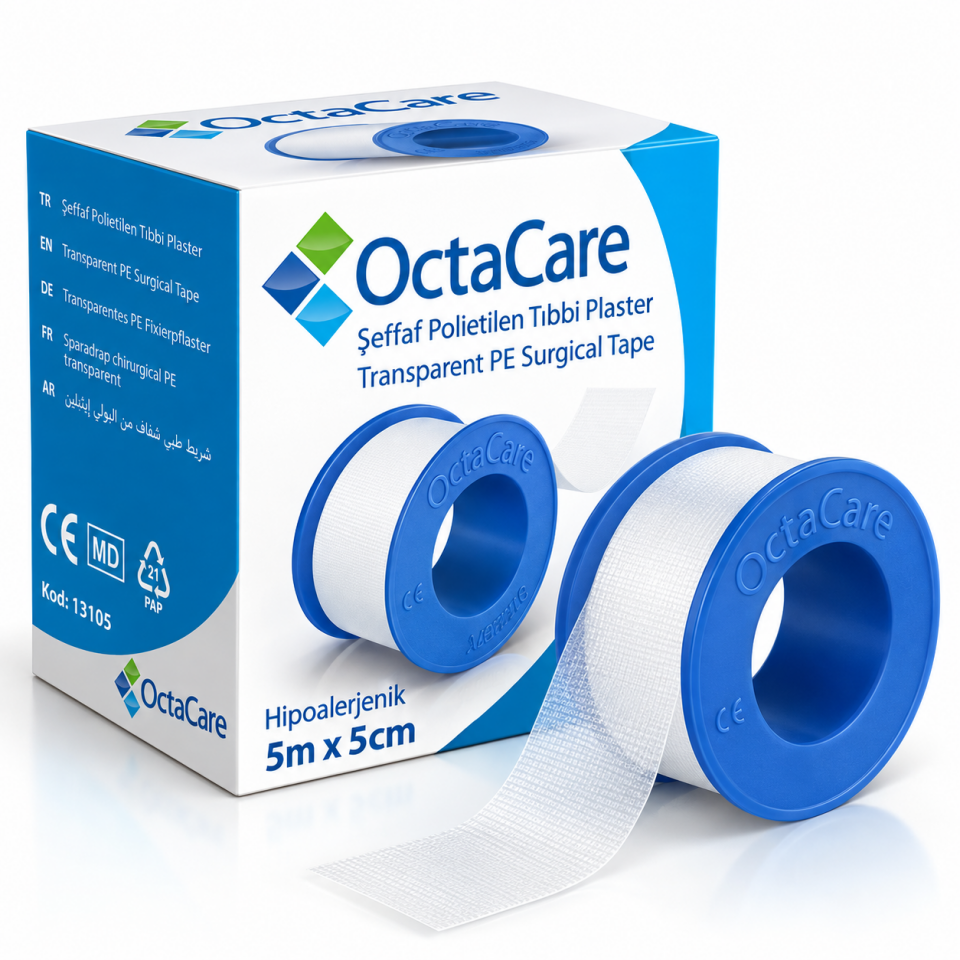OctaCare Şeffaf Polietilen Plaster 5m x 5cm