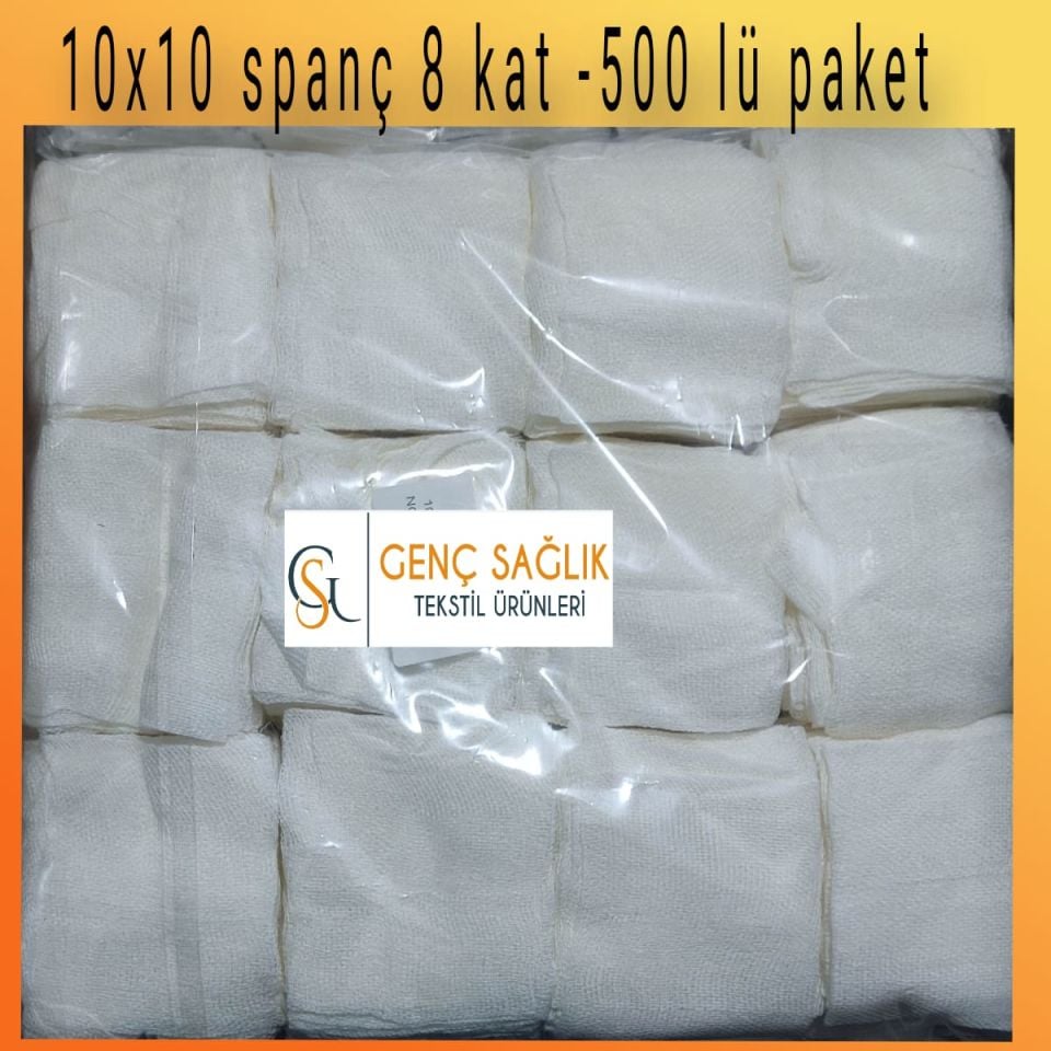 ILGAZ Gaz Kompres 10x10cm 8 Kat Gazlı Bez 100lü -5 Paket 10-PAKET