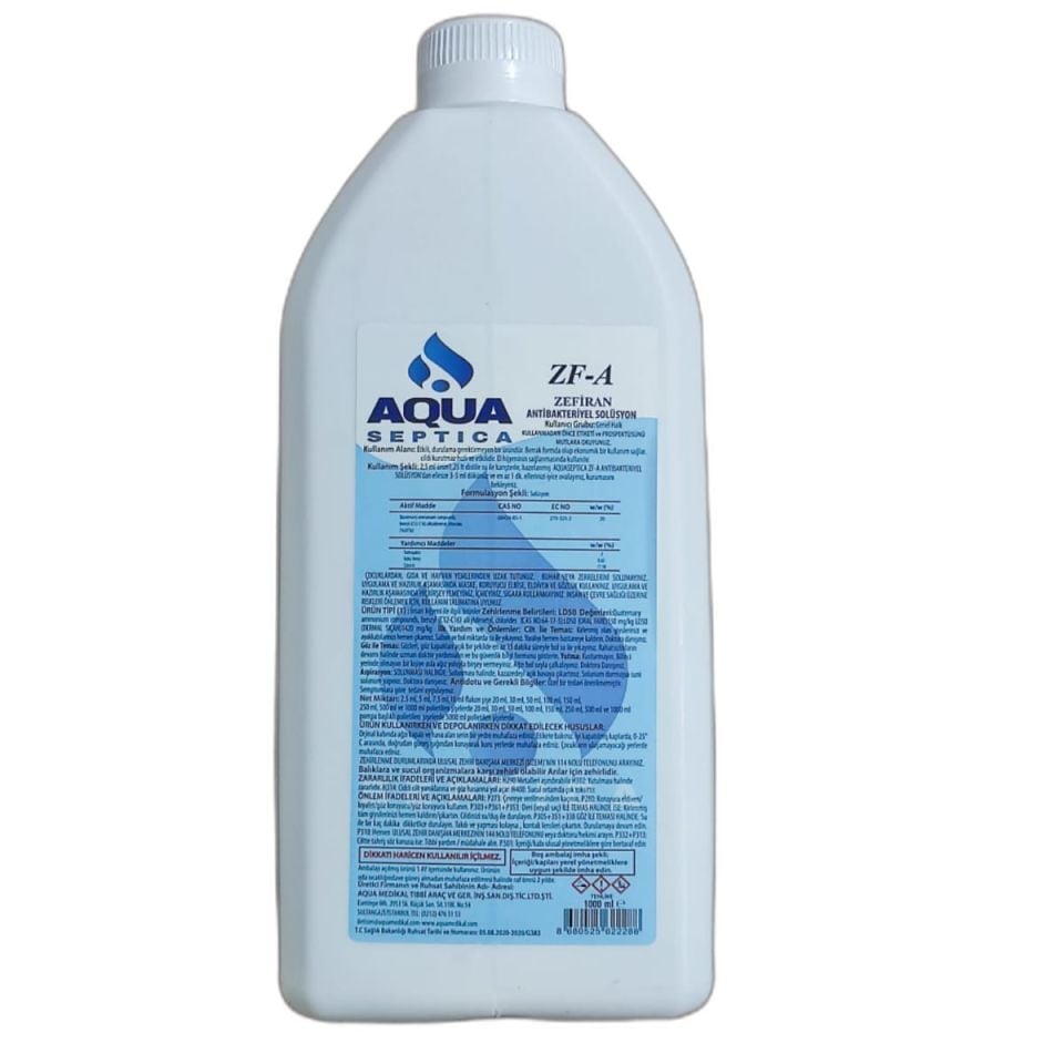 Aqua Zefiran 1lt Çözelti-15 Adet