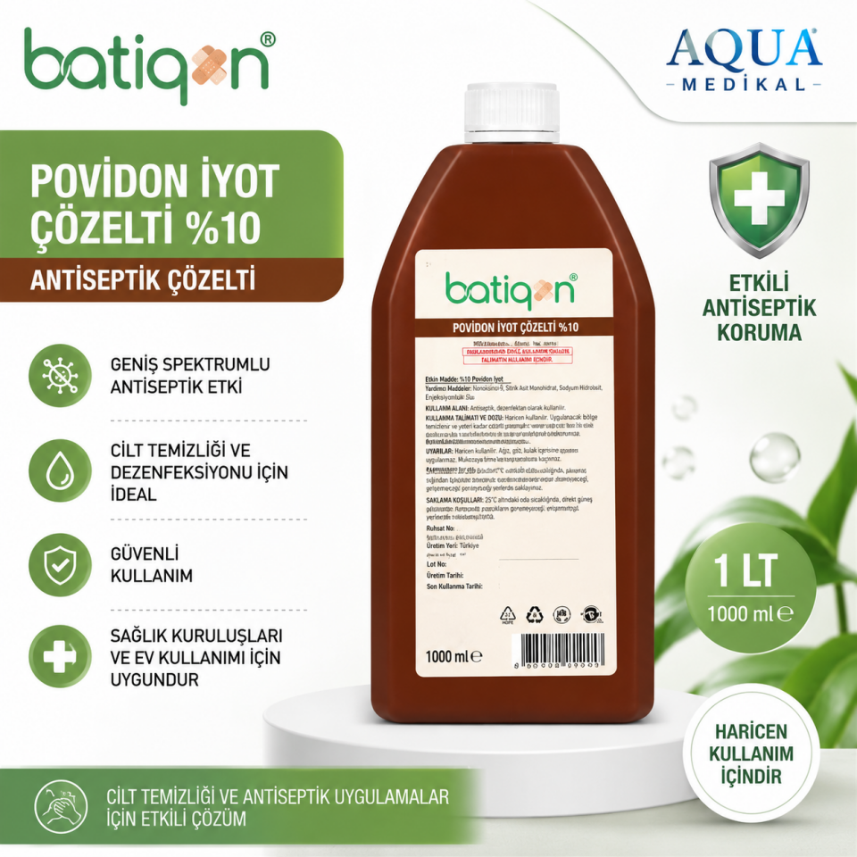 AQUA Baticon Antiseptik Çözelti 1 LT 16 Adet