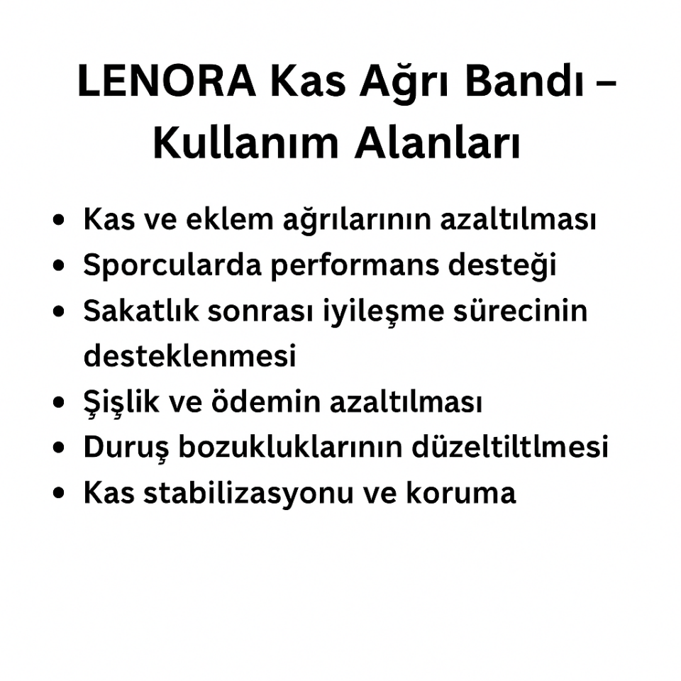LENORA Kinesiology Ağrı Bandı Siyah 5 Metre X 5 Cm Sporcu Bandı