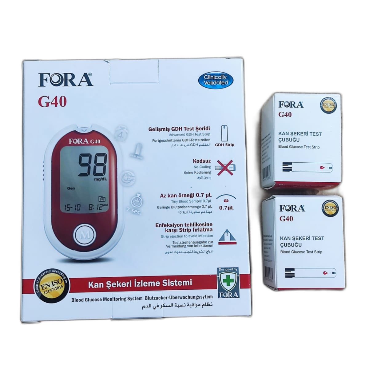 FORA Comfort G40-Kan Şeker Ölçüm Cihazı + Strip 100 Adet