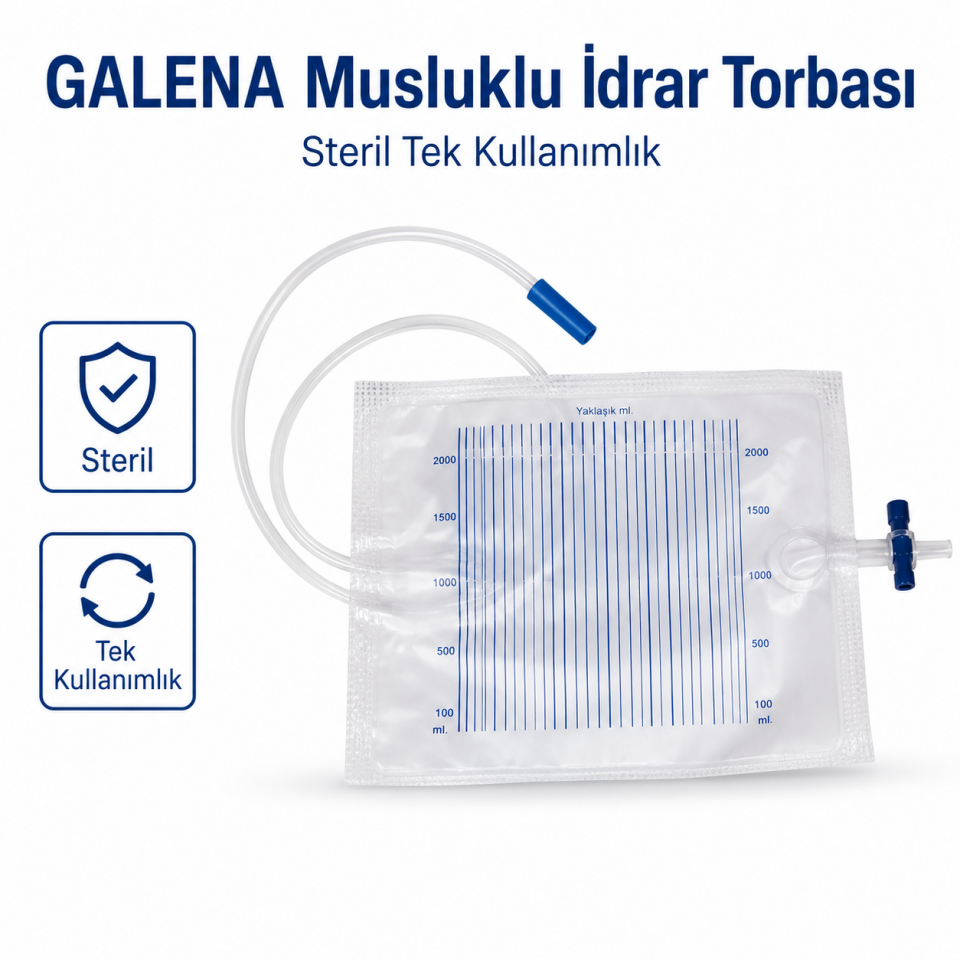 Galena Steril Musluklu İdrar Torbası