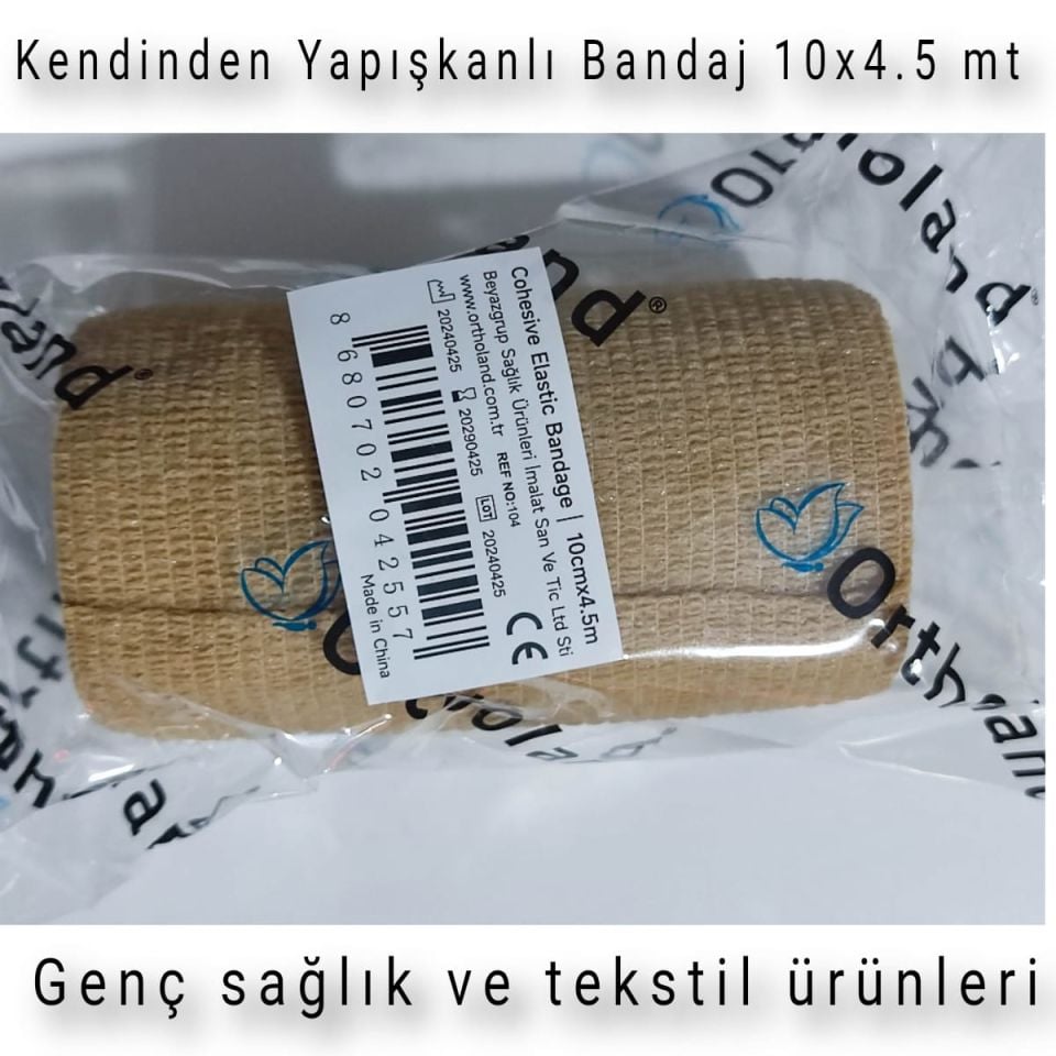 Elastik Kendinden Yapışkanlı Coban Bandaj(10 cm x 4,5 mt) 12-PAKET