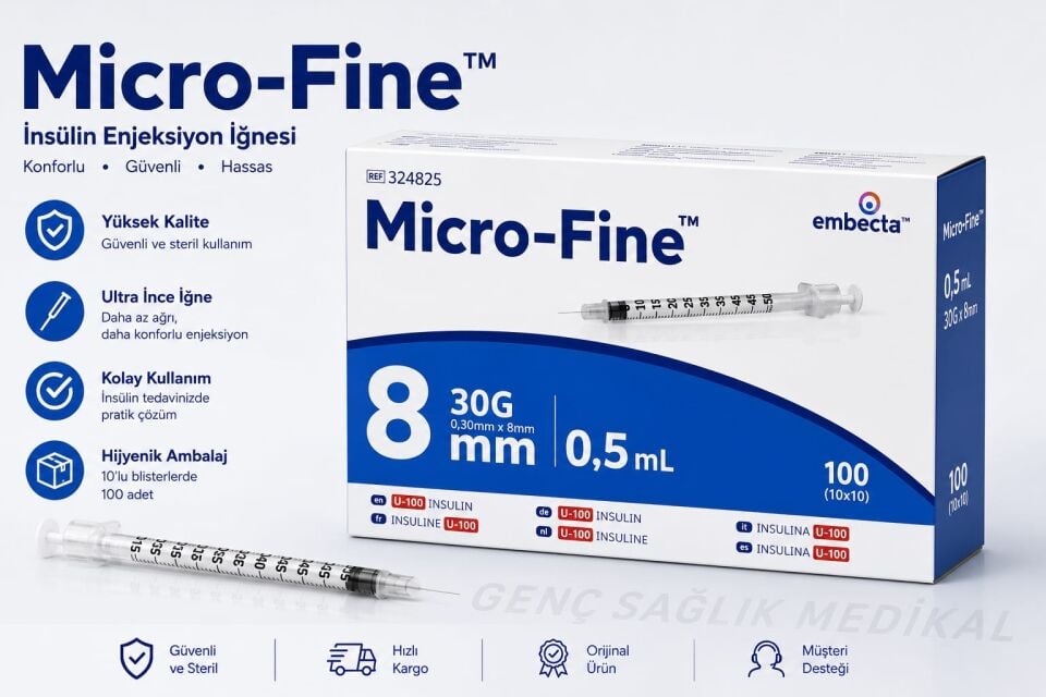 05 ml Micro Fine 30G Enjektör (10-ADET)