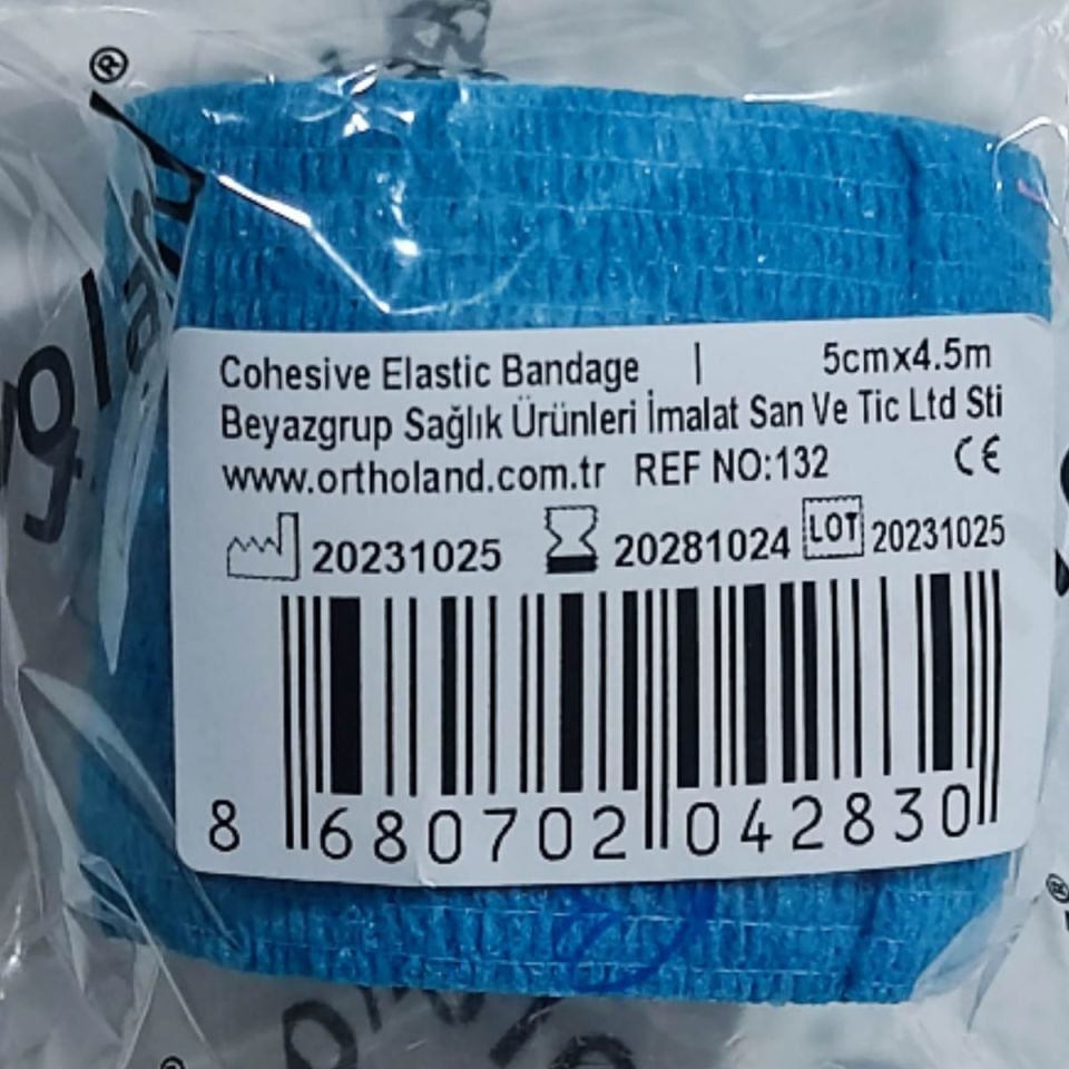 Kendinden Yapışkanlı Coban Bandaj 5 cm x 4,5 m 12 Adet