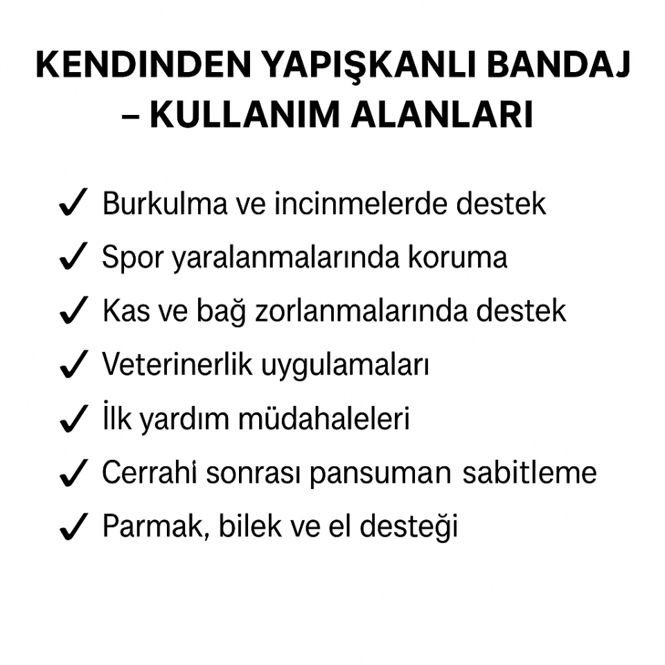 Kendinden Yapışkanlı Coban Bandaj(5 cm x 4,5 mt)12-ADET