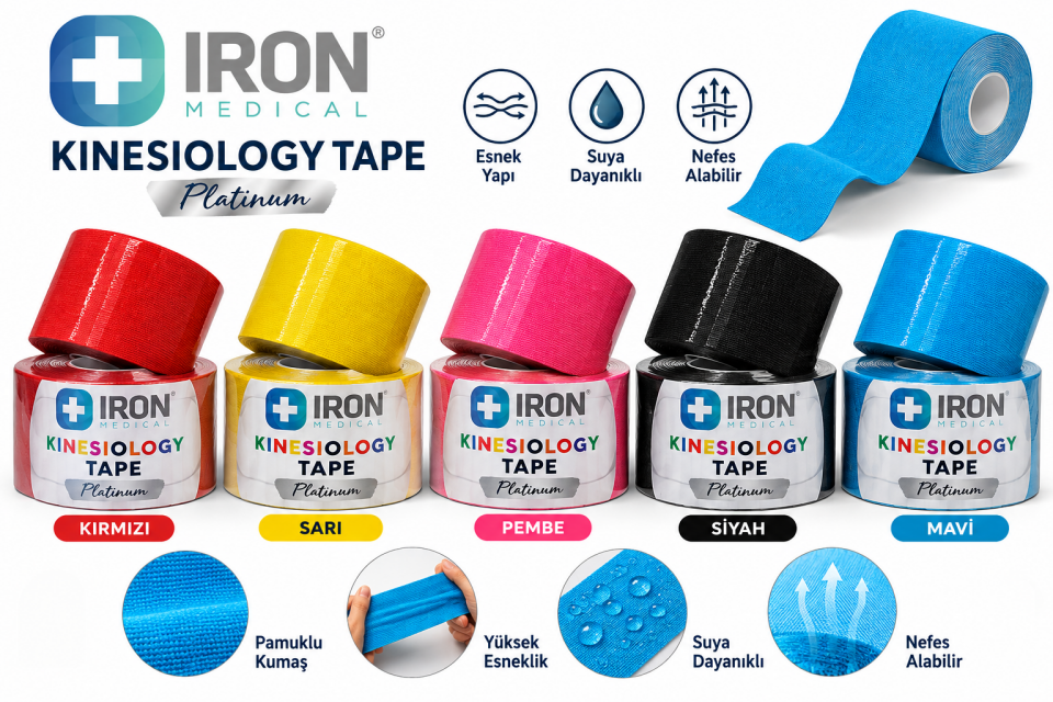 Kinesiology Tape Kinezyo Bant-Ağrı Bandı İRON