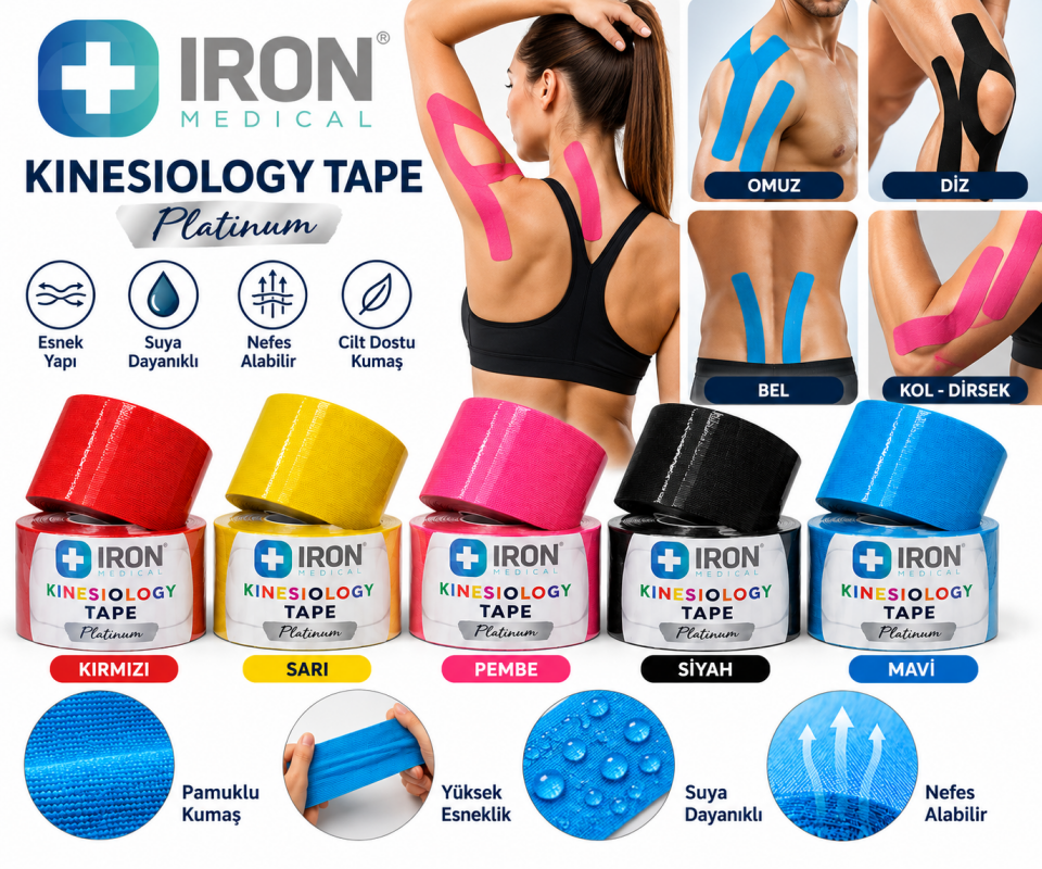 Kinesiology Tape Kinezyo Bant-Ağrı Bandı İRON