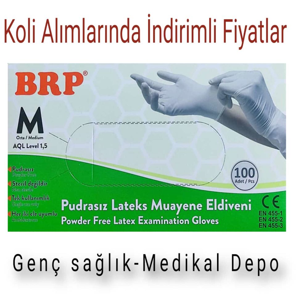 Brp Lateks Eldiven M Beden Pudrasız(10-paket)