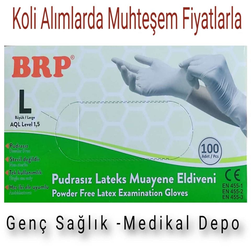 Brp Lateks Eldiven L Beden Pudrasız