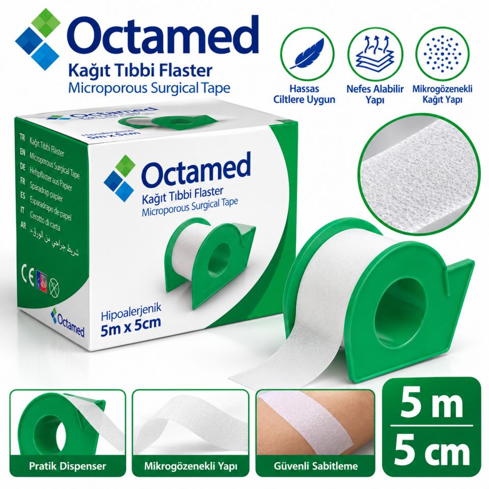 OctaMed Kağıt Flaster 5 cm x 5 m